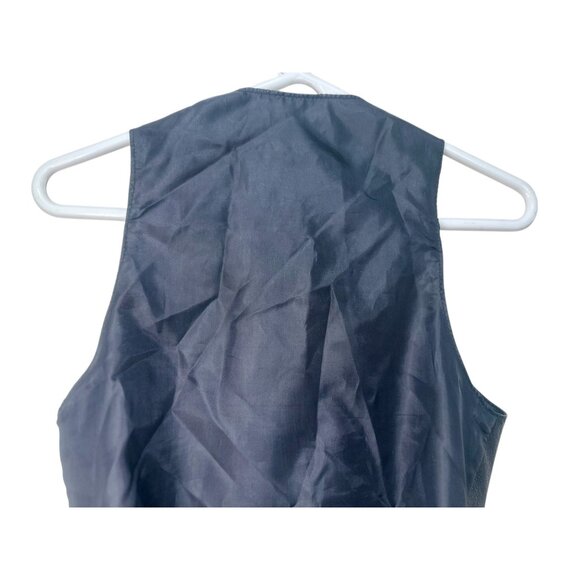 Wilson Leather Vest Womens Medium Button down Biker Moto Goth 90s Vintage Retro - Picture 9 of 11